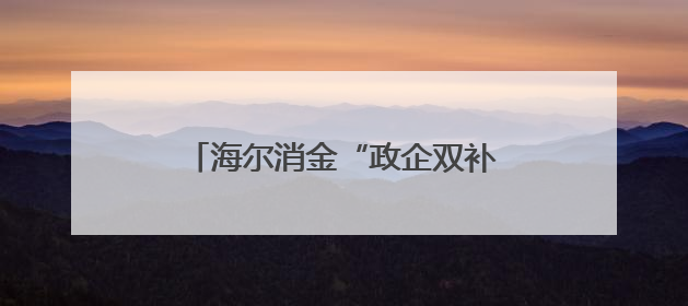 海尔消金“政企双补”让消费者从“想要买”到“买得起”