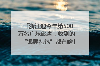 浙江迎今年第500万名广东旅客，收到的“锦鲤礼包”都有啥