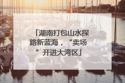 湖南打包山水探路新蓝海，“卖场”开进大湾区