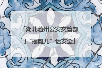 湖北随州公安交管部门“摆摊儿”话安全