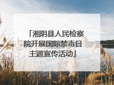 湘阴县人民检察院开展国际禁毒日主题宣传活动