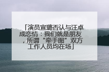 演员宣璐否认与汪卓成恋情：我们就是朋友，所谓“牵手图”双方工作人员均在场