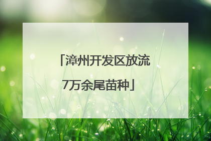 漳州开发区放流7万余尾苗种