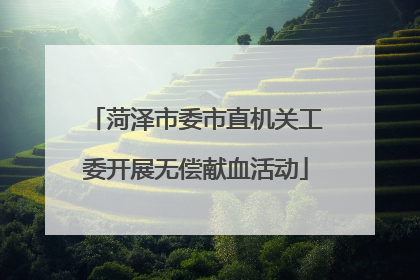 菏泽市委市直机关工委开展无偿献血活动