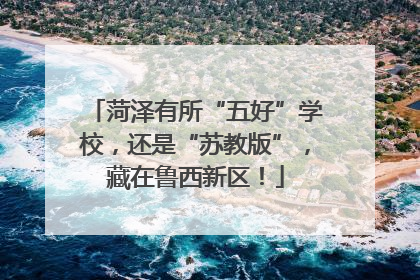 菏泽有所“五好”学校，还是“苏教版”，藏在鲁西新区！