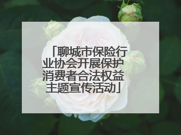 聊城市保险行业协会开展保护消费者合法权益主题宣传活动