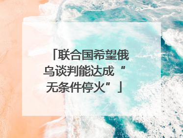联合国希望俄乌谈判能达成“无条件停火”