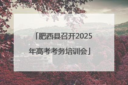 肥西县召开2025年高考考务培训会