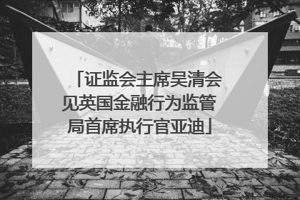 证监会主席吴清会见英国金融行为监管局首席执行官亚迪