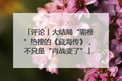 评论丨大结局“霸榜”热搜的《藏海传》，不只是“肖战变了”