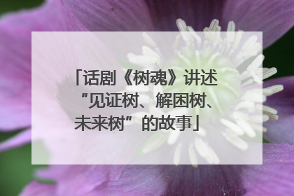 话剧《树魂》讲述“见证树、解困树、未来树”的故事