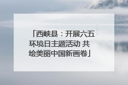 西峡县：开展六五环境日主题活动 共绘美丽中国新画卷