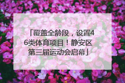 覆盖全龄段，设置46类体育项目！静安区第三届运动会启幕