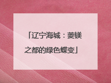 辽宁海城：菱镁之都的绿色蝶变