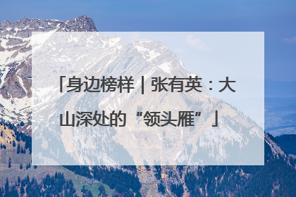 身边榜样｜张有英：大山深处的“领头雁”