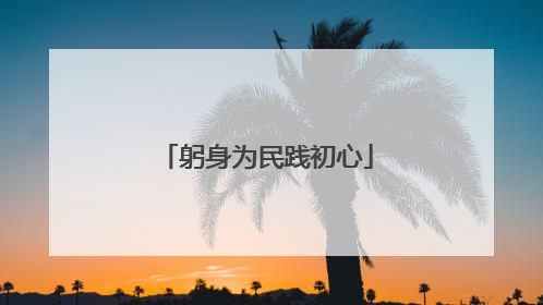 躬身为民践初心