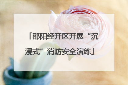 邵阳经开区开展“沉浸式”消防安全演练