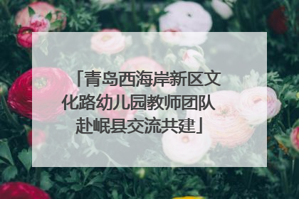 青岛西海岸新区文化路幼儿园教师团队赴岷县交流共建