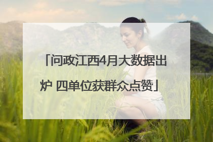 问政江西4月大数据出炉 四单位获群众点赞