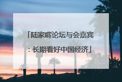 陆家嘴论坛与会嘉宾：长期看好中国经济