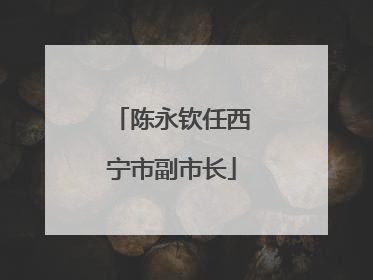 陈永钦任西宁市副市长