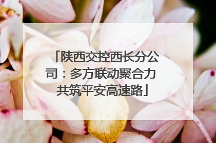 陕西交控西长分公司：多方联动聚合力 共筑平安高速路