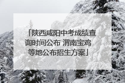 陕西咸阳中考成绩查询时间公布 渭南宝鸡等地公布招生方案