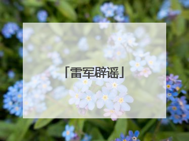 雷军辟谣