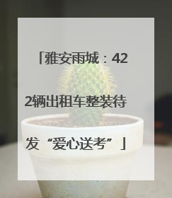 雅安雨城：422辆出租车整装待发“爱心送考”