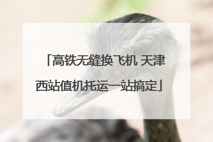 高铁无缝换飞机 天津西站值机托运一站搞定