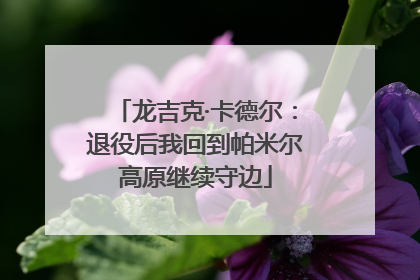 龙吉克·卡德尔：退役后我回到帕米尔高原继续守边