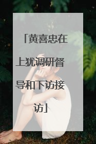 黄喜忠在上犹调研督导和下访接访