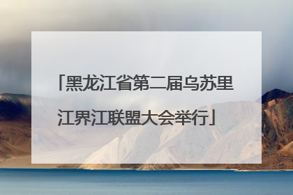 黑龙江省第二届乌苏里江界江联盟大会举行