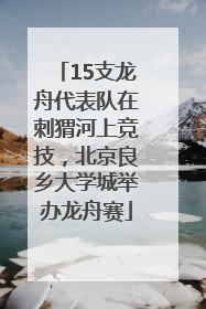 15支龙舟代表队在刺猬河上竞技，北京良乡大学城举办龙舟赛
