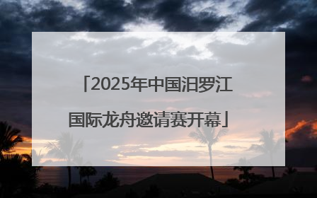 2025年中国汨罗江国际龙舟邀请赛开幕