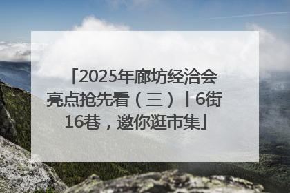 2025年廊坊经洽会亮点抢先看（三）丨6街16巷，邀你逛市集
