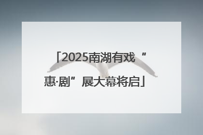 2025南湖有戏“惠·剧”展大幕将启