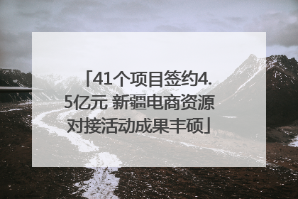 41个项目签约4.5亿元 新疆电商资源对接活动成果丰硕