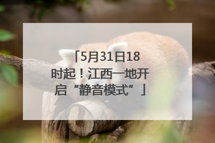 5月31日18时起！江西一地开启“静音模式”