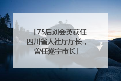 75后刘会英获任四川省人社厅厅长，曾任遂宁市长
