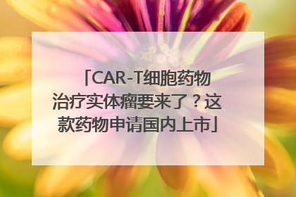 CAR-T细胞药物治疗实体瘤要来了？这款药物申请国内上市